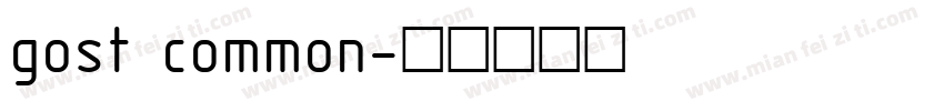 gost common字体转换